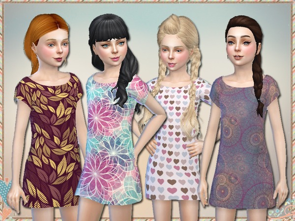  The Sims Resource: Pattern Dresses by Simlark
