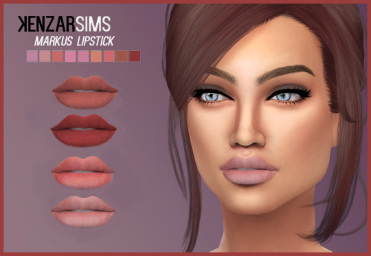  Kenzar Sims: Markus eyeshadow and lipstick