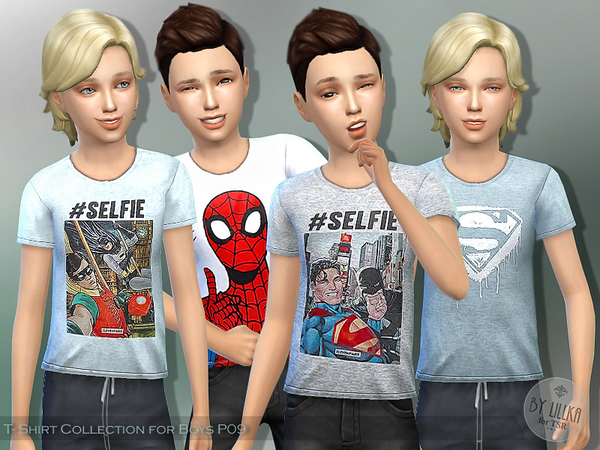  The Sims Resource: T  Shirt Collection for Boys P09 by lillka