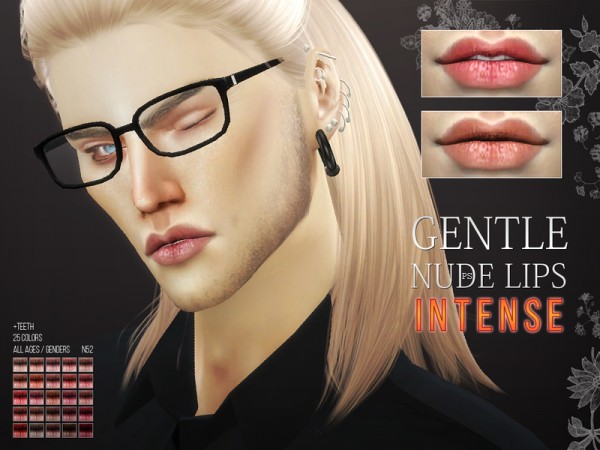  The Sims Resource: Gentle Nude Lips Intense N52 by PralineSims