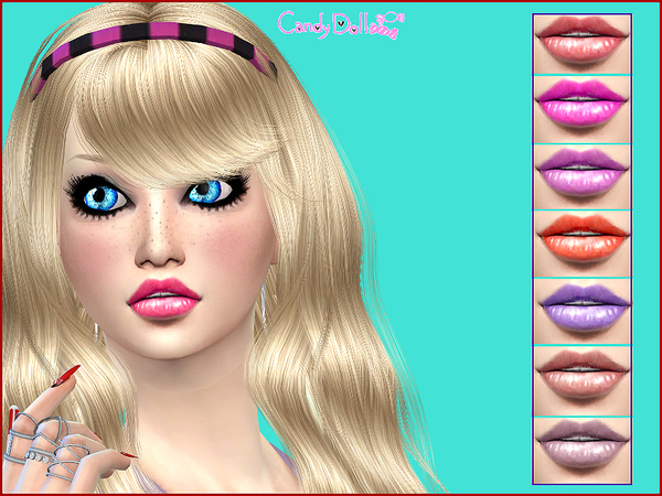  The Sims Resource: CandyDoll Queen LipGloss by DivaDelic06