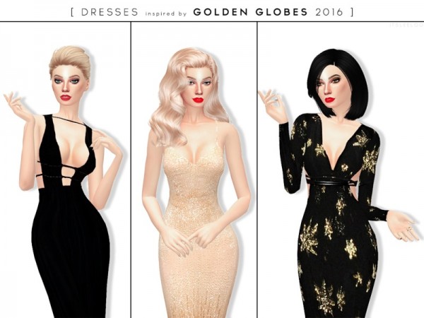  The Sims Resource: Golden Globes 2016   Dresses by itsleeloo