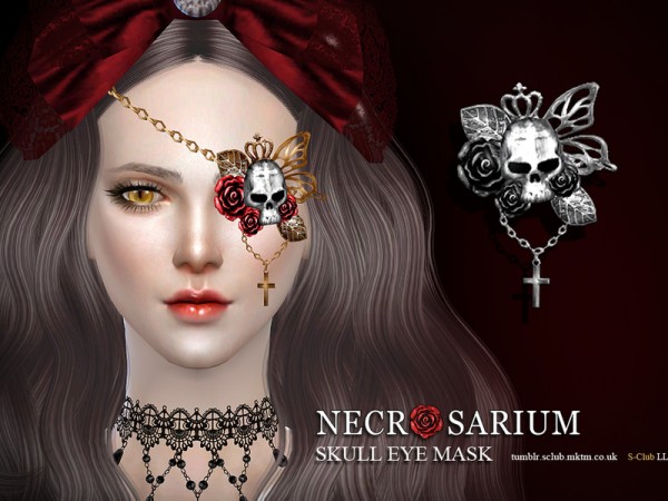  The Sims Resource: Skull Eyemask by S club