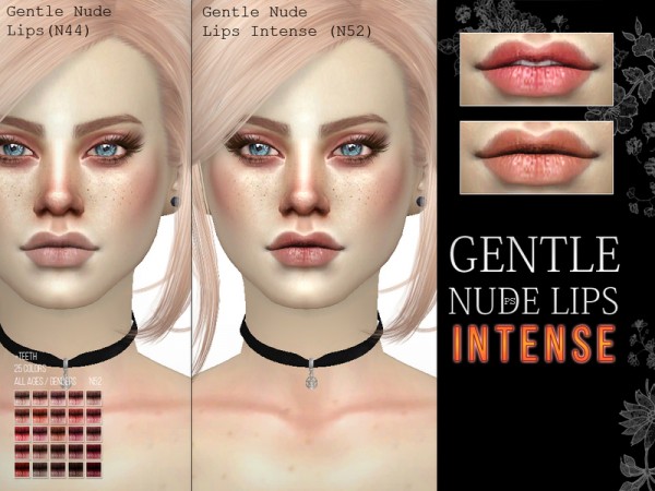 The Sims Resource: Gentle Nude Lips Intense N52 by 