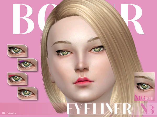  The Sims Resource: Eyeliner N03 by Bobur3