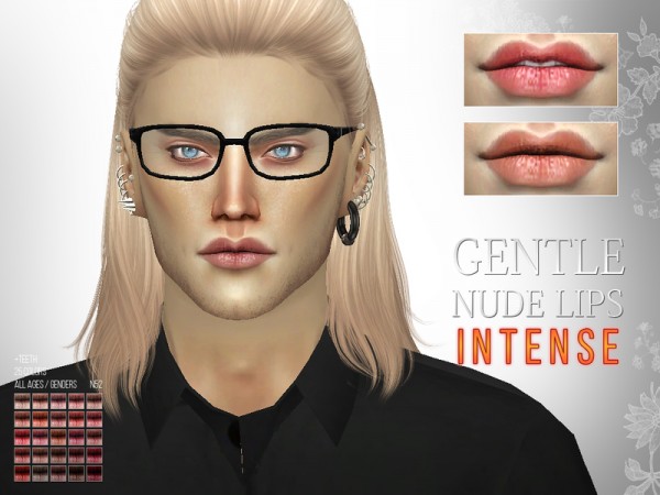  The Sims Resource: Gentle Nude Lips Intense N52 by PralineSims