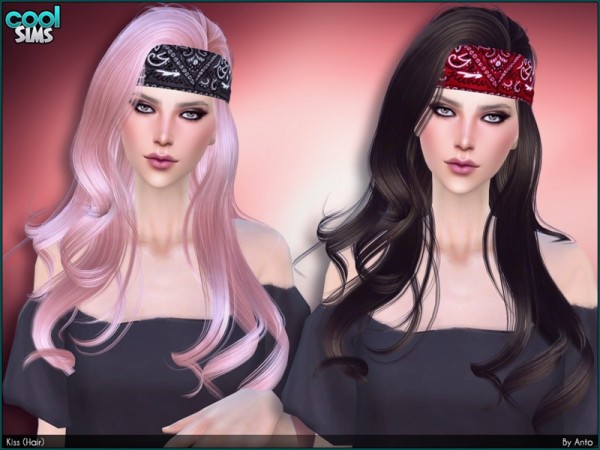  The Sims Resource: Anto   Kiss Hairstyle