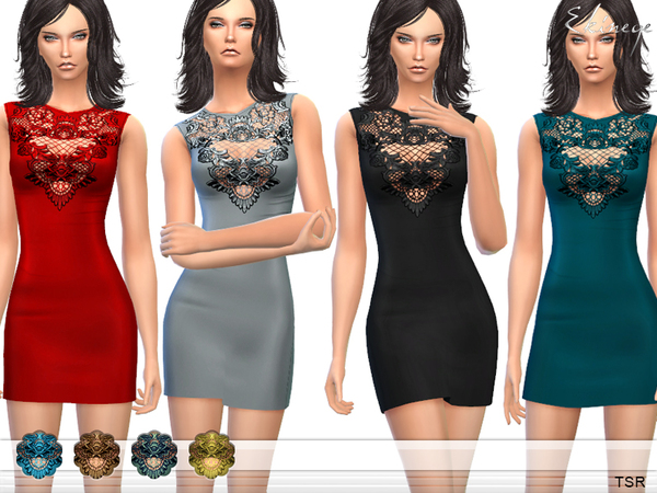  The Sims Resource: Lace dress by Ekinege