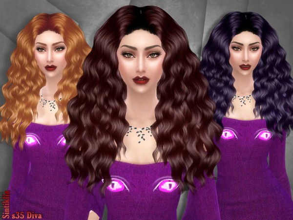  The Sims Resource: Sintiklia   Hair 35 Diva
