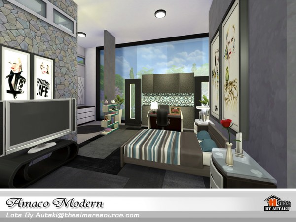  The Sims Resource: Amaco Modern house by Autaki