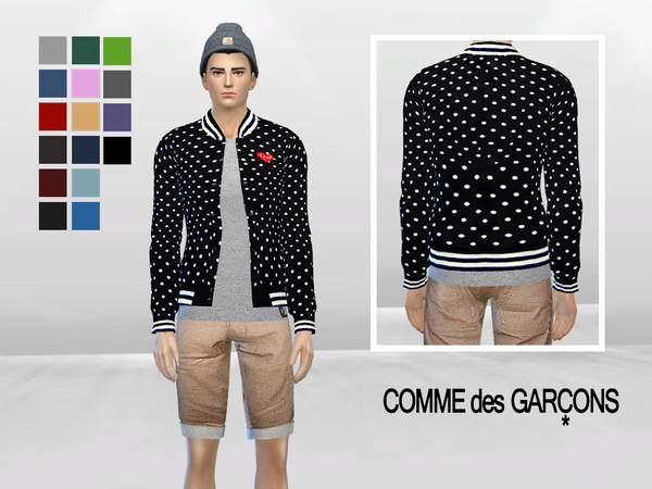  The Sims Resource: Sweetheart Polka Dots Jacket by McLayneSims