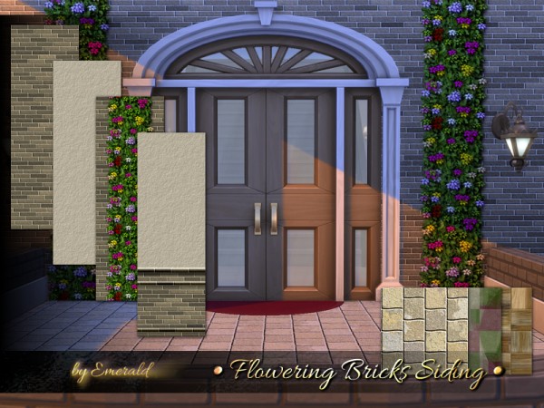  The Sims Resource: Flowering Bricks Siding by emerald