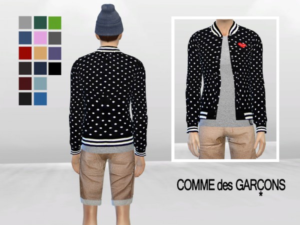  The Sims Resource: Sweetheart Polka Dots Jacket by McLayneSims