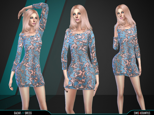  The Sims Resource: Gazar Dress by SIms4Krampus