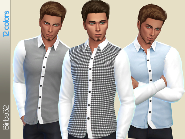  The Sims Resource: Double colors shirt by Birba32