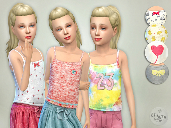  The Sims Resource: Tank Top Collection for Girls P03 by lillka
