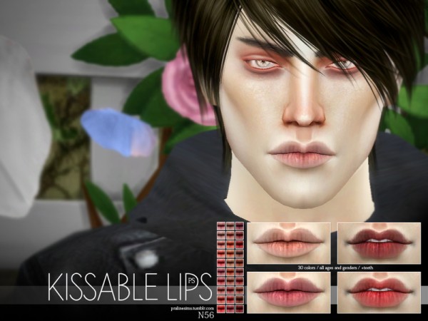  The Sims Resource: Kissable Lips N56 by Pralinesims