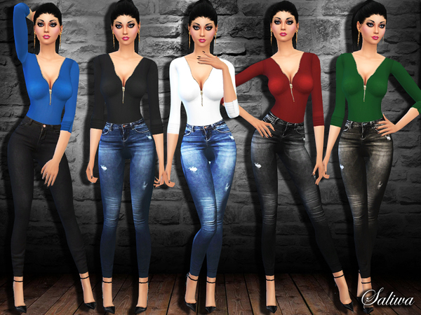  The Sims Resource: Casual Fashion Fit Outfit by Saliwa