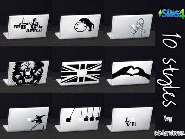  Akisima Sims Blog: MacBook Stickers