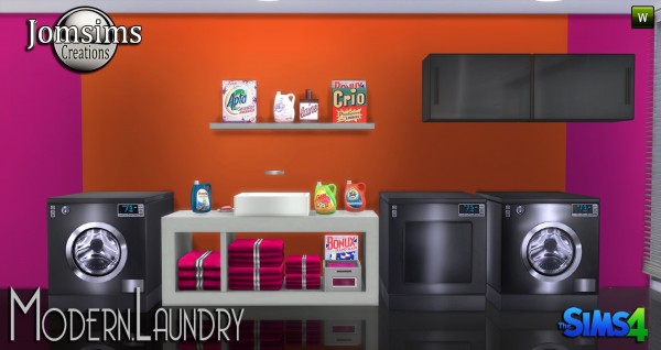 Jom Sims Creations: Modern Laundry • Sims 4 Downloads
