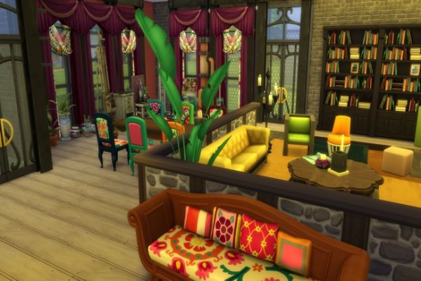  Blackys Sims 4 Zoo: Hippie loft by ChiLLi