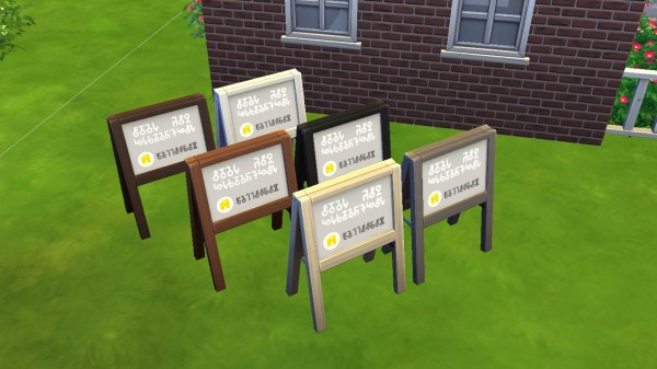  Mod The Sims: Yellowbox Real Estate Starter Pack; signs, signs, signs! by Deontai