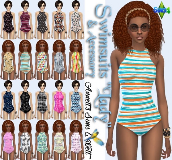  Annett`s Sims 4 Welt: Swimsuits & Accessory Swimsuits Lady
