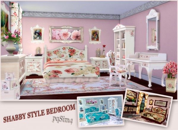  PQSims4: Bedroom Estilo Shabby