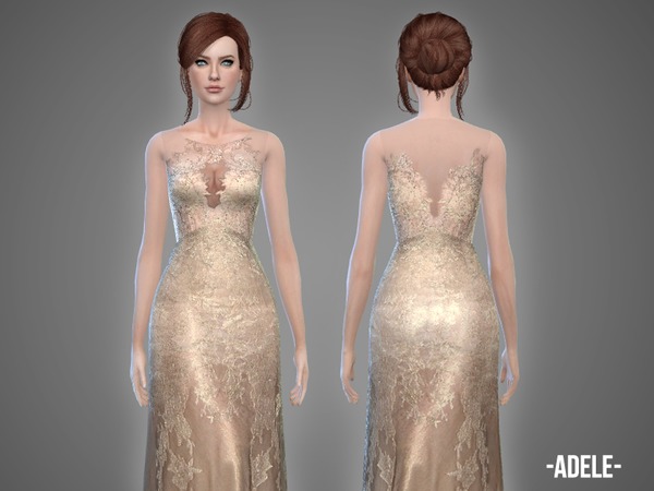  The Sims Resource: Adele   gown by April