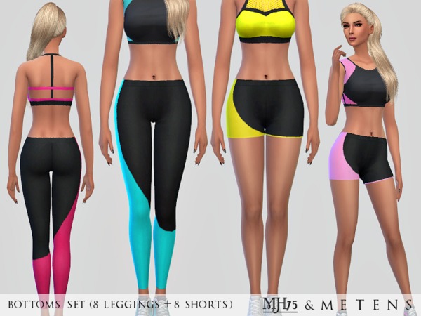  The Sims Resource: Set no8   Neon Sports Bottoms by Metens