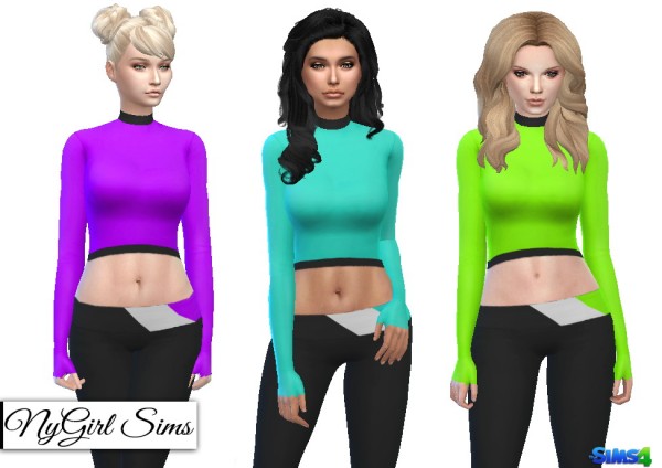  NY Girl Sims: Mock Neck Athletic Top and Coordinating Pant