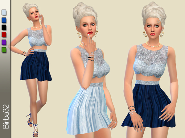  The Sims Resource: Cinzia dress by Birba32