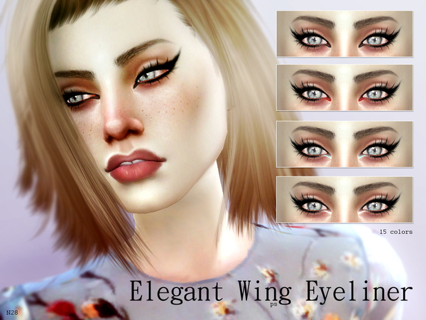  The Sims Resource: Elegant Wing Liner N28 by Pralinesims