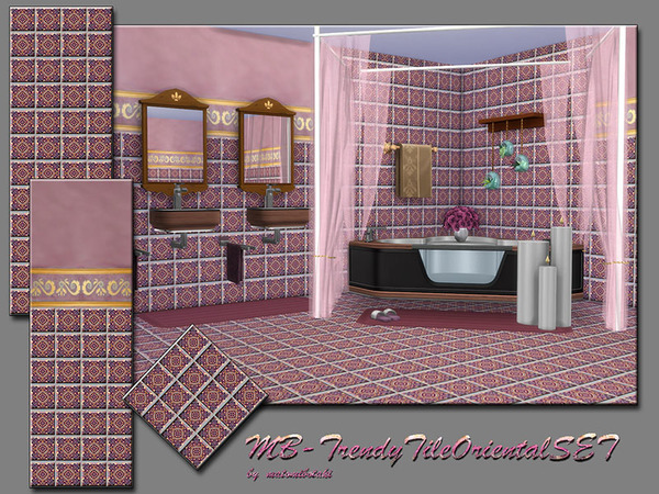  The Sims Resource: MB   Trendy Tile Oriental set by matomibotaki