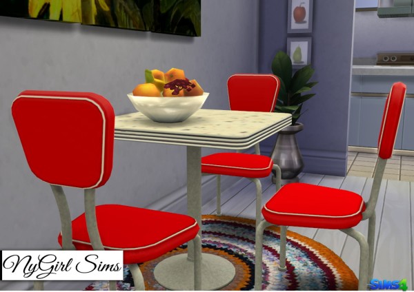  NY Girl Sims: 50s Dining Set Converted from TS3 to TS4