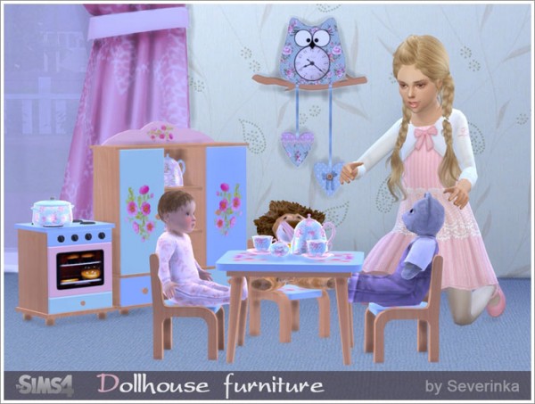  Sims by Severinka: Dollhouse furniture set