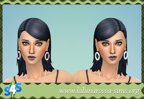 La Luna Rossa Sims: Circle earrings