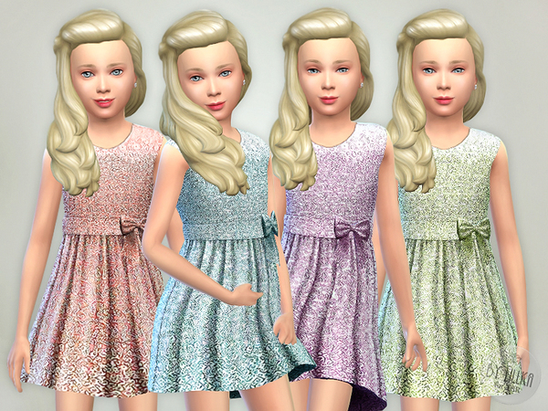  The Sims Resource: Lace Dress with Sequins by lillka