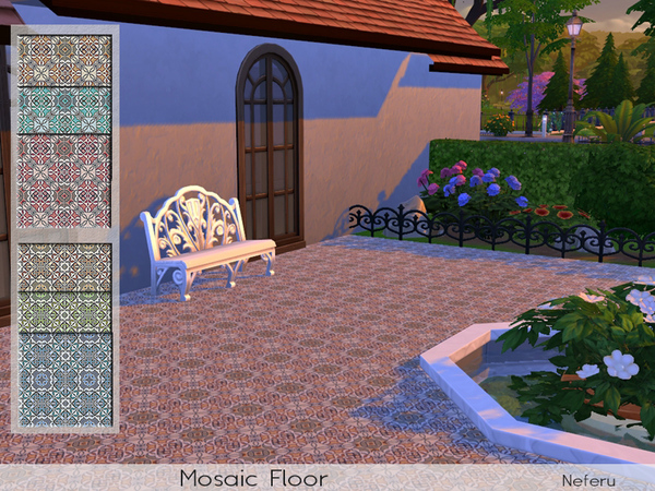  The Sims Resource: Mosaic Floor by Neferu