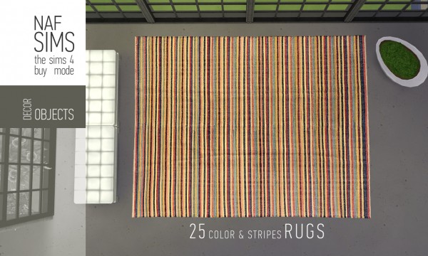  Mod The Sims: Color & Stripes Rug Collection by nafSims