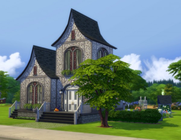  Mod The Sims: Church of Saint Circe (2br, 2bath) (no CC) by Alrunia
