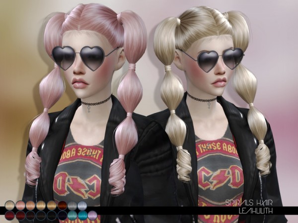  The Sims Resource: LeahLillith Spirals Hairstyle