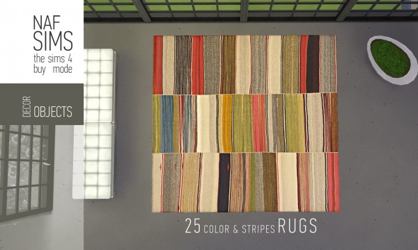 Mod The Sims: Color & Stripes Rug Collection by nafSims