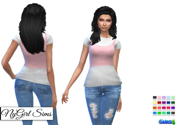 NY Girl Sims: 90s Layered Tank and Tee • Sims 4 Downloads
