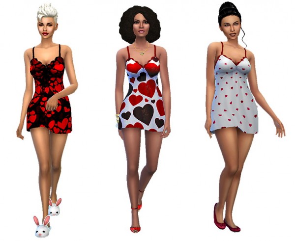  Dreaming 4 Sims: Be My Valentine short gown