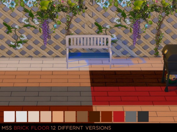  Simsworkshop: Brick floor by midnightskysims