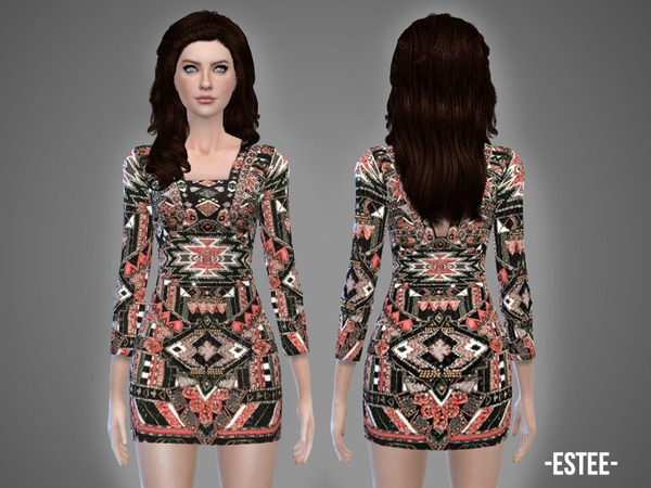  The Sims Resource: Estee   dress by April
