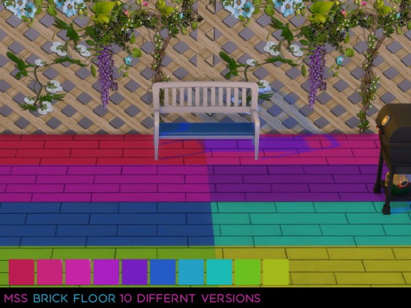  Simsworkshop: Brick Floor Colours by midnightskysims