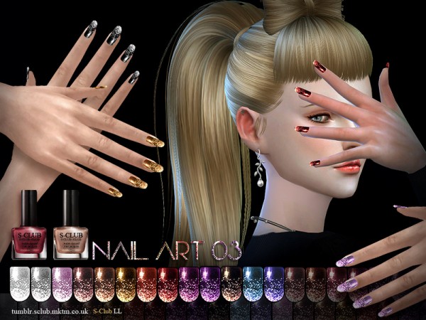  The Sims Resource: Nail Art N03 by S Club