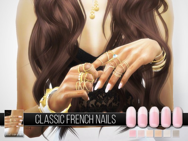  The Sims Resource: Classic French Nails N04 by Pralinesims